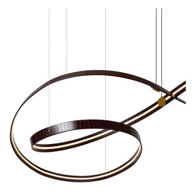Lucide SLALOM - Pendant light - LED Dim. - CCT - 1x80W 2200K/4000K - Coffee - Premium